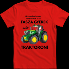 Createyou Fasza gyerek traktoron - Férfi - Piros - L