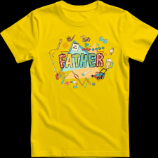 Createyou Father, mindent tud - Férfi , Sárga , M férfi póló