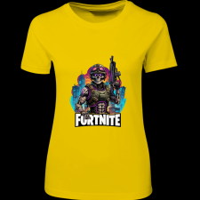 Createyou Fortnite egyedi póló 2 - Női - Sárga - S női póló