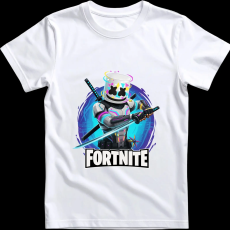 Createyou Fortnite egyedi póló 3 - Férfi - Fehér - L