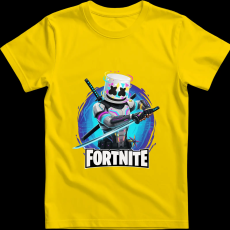 Createyou Fortnite egyedi póló 3 - Férfi - Sárga - 3XL