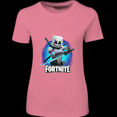 Createyou Fortnite egyedi póló 3 - Női - Pink - XL