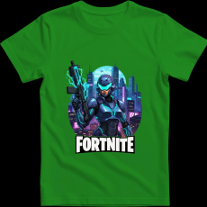 Createyou Fortnite egyedi póló 4 - Férfi - Zöld - L