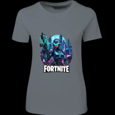 Createyou Fortnite egyedi póló 4 - Női - Szürke - XL női póló
