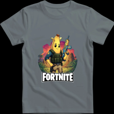 Createyou Fortnite egyedi póló 5 - Férfi - Szürke - L