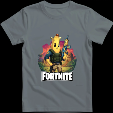 Createyou Fortnite egyedi póló 5 - Férfi - Szürke - S férfi póló