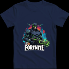 Createyou Fortnite egyedi póló 6 - Férfi - Sötétkék - S