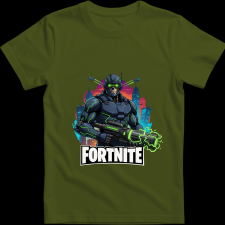 Createyou Fortnite egyedi póló 6 - Férfi - Sötétzöld - 2XL férfi póló