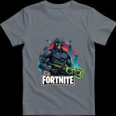 Createyou Fortnite egyedi póló 6 - Férfi - Szürke - 2XL