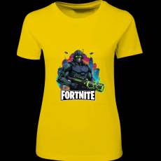 Createyou Fortnite egyedi póló 6 - Női - Sárga - S