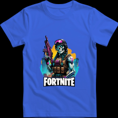 Createyou Fortnite egyedi póló - Férfi - Királykék - 3XL
