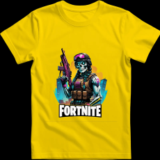 Createyou Fortnite egyedi póló - Férfi - Sárga - S