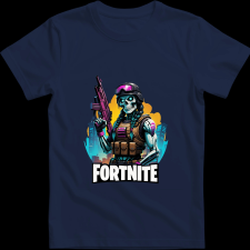 Createyou Fortnite egyedi póló - Férfi - Sötétkék - 2XL férfi póló