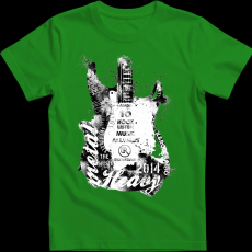 Createyou Gitár - Férfi , Zöld , 3XL