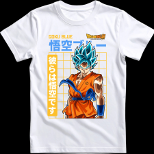 Createyou GOKU BLUE - Gyermek - Fehér - XS gyerek póló