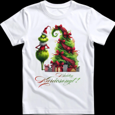 Createyou Grinch,Boldog Karácsonyt! - Férfi - Fehér - S férfi póló