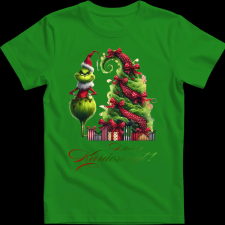 Createyou Grinch,Boldog Karácsonyt! - Férfi - Zöld - S férfi póló