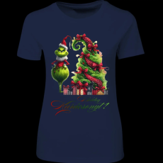 Createyou Grinch,Boldog Karácsonyt! - Női - Sötétkék - XL