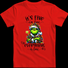 Createyou Grinch - Férfi - Piros - 3XL férfi póló