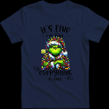 Createyou Grinch - Gyermek - Sötétkék - XS gyerek póló