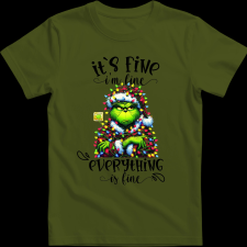 Createyou Grinch - Gyermek - Sötétzöld - M gyerek póló