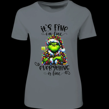 Createyou Grinch - Női - Szürke - S női póló