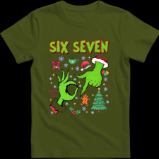 Createyou Grinch six seven - Férfi - Sötétzöld - XL férfi póló