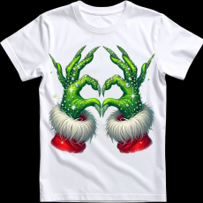 Createyou Grincs szív - Gyermek - Fehér - L