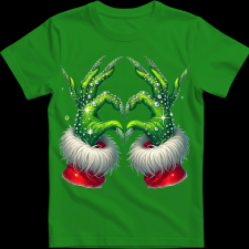 Createyou Grincs szív - Gyermek - Zöld - S gyerek póló