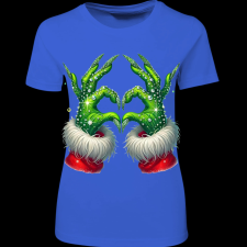 Createyou Grincs szív - Női - Királykék - XL női póló