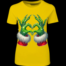 Createyou Grincs szív - Női - Sárga - S női póló