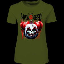 Createyou Happy Halloween, rémes tök - Női , Sötétzöld , S női póló