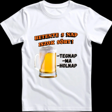 Createyou Hetente 3 nap iszok sört! - Férfi - Fehér - L férfi póló