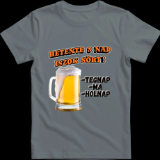 Createyou Hetente 3 nap iszok sört! - Férfi - Szürke - L