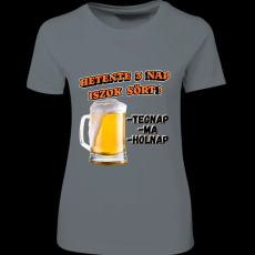 Createyou Hetente 3 nap iszok sört! - Női - Szürke - L