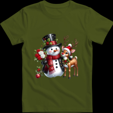 Createyou Hóember szarvassal - Férfi - Sötétzöld - M