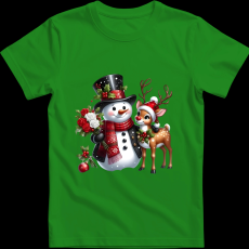 Createyou Hóember szarvassal - Gyermek - Zöld - XS