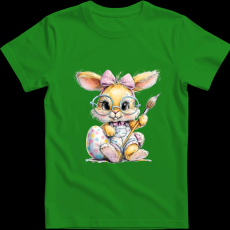 Createyou Húsvéti nyuszi tojást fest - Férfi , Zöld , 2XL