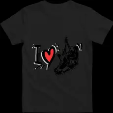 Createyou I love Hockey - Gyermek , Fekete , XS