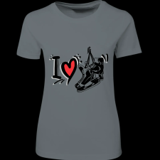Createyou I love Hockey - Női , Szürke , S női póló