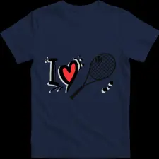 Createyou I love tenisz - Gyermek , Sötétkék , S gyerek póló