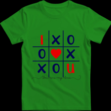 Createyou I Love You amőba - Férfi , Zöld , 3XL férfi póló