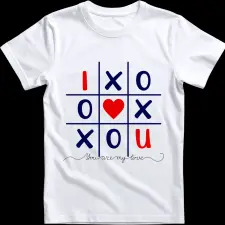 Createyou I Love You amőba - Gyermek , Fehér , XS gyerek póló