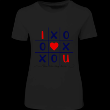 Createyou I Love You amőba - Női , Fekete , S női póló