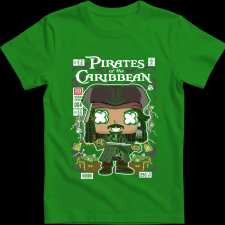 Createyou Jack Sparrow Pirates Of The Caribbean - Férfi - Zöld - M férfi póló