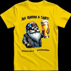 Createyou Jól bírom a sört - Férfi - Sárga - 2XL