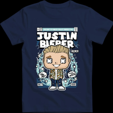 Createyou Justin Bieber - Férfi - Sötétkék - 3XL férfi póló