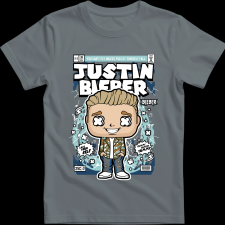 Createyou Justin Bieber - Férfi - Szürke - 3XL férfi póló