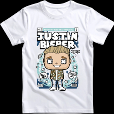 Createyou Justin Bieber - Gyermek - Fehér - XS