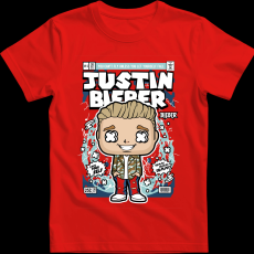 Createyou Justin Bieber - Gyermek - Piros - XL